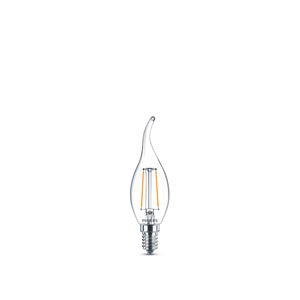 Philips LED Lampe Kerzenorm 2W E14 warmweiß 250 lm klar