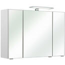 Bild 1 von Carryhome Spiegelschrank weiß , Carryhome 'lea' _ Holzwerkstoff , 3 Fächer , 80x57x20 cm , Glanz, Dekorfolie,verspiegelt , 001977027202