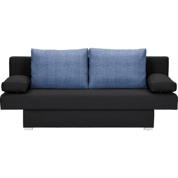 Bild 1 von Carryhome Schlafsofa webstoff blau, schwarz , Mia , Textil , 190x74-86x80 cm , Webstoff , Stoffauswahl, Schlafen auf Sitzhöhe , 002300008705