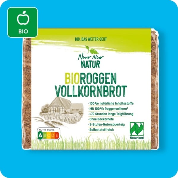 Bild 1 von NUR NUR NATUR Bio-Roggenvollkornbrot, Naturland-zertifiziert