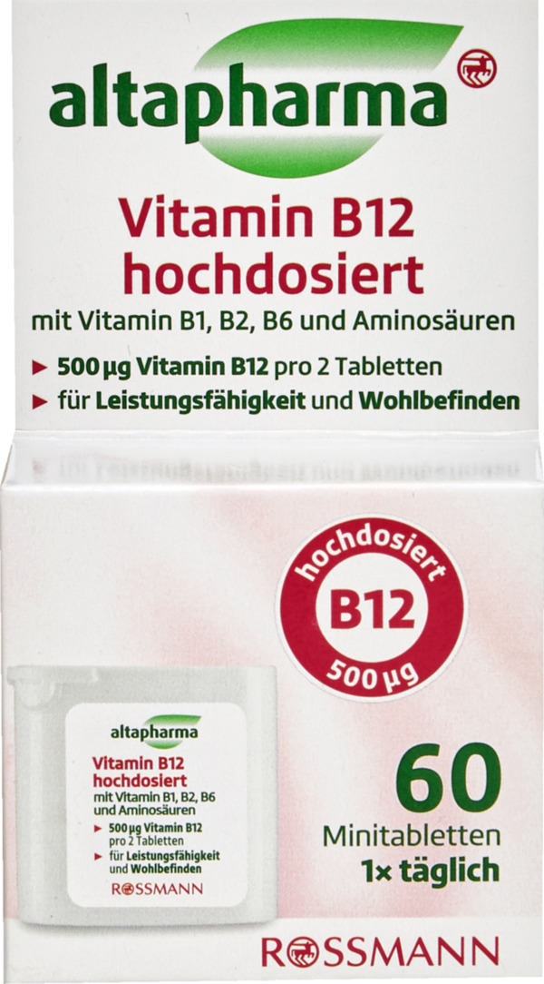 Bild 1 von altapharma Vitamin B12 hochdosiert 60 Minitabletten