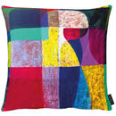 Bild 1 von Esposa Kissenhülle blau, gelb, lila, rot, schwarz , Taro , Textil , Abstraktes , 004140033401