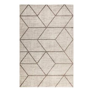 Novel Webteppich 80/150 cm taupe, beige , Bossa Lounge , Textil , Graphik , 80x150 cm , für Fußbodenheizung geeignet, in verschiedenen Größen erhältlich, Fasern thermofixiert (heatset), lichtune