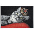 Bild 1 von Esposa Fußmatte 50/75 cm katze rot, schwarz , Royal Cat , Textil , 50x75 cm , rutschfest, für Fußbodenheizung geeignet , 004336007991