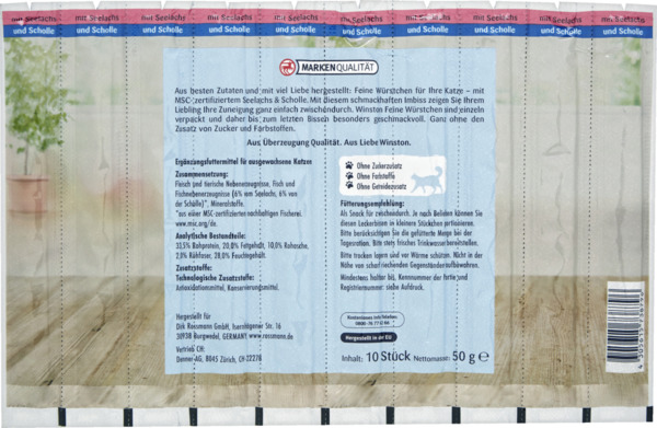 Bild 2 von Winston 10 Feine Würstchen mit Seelachs und Scholle