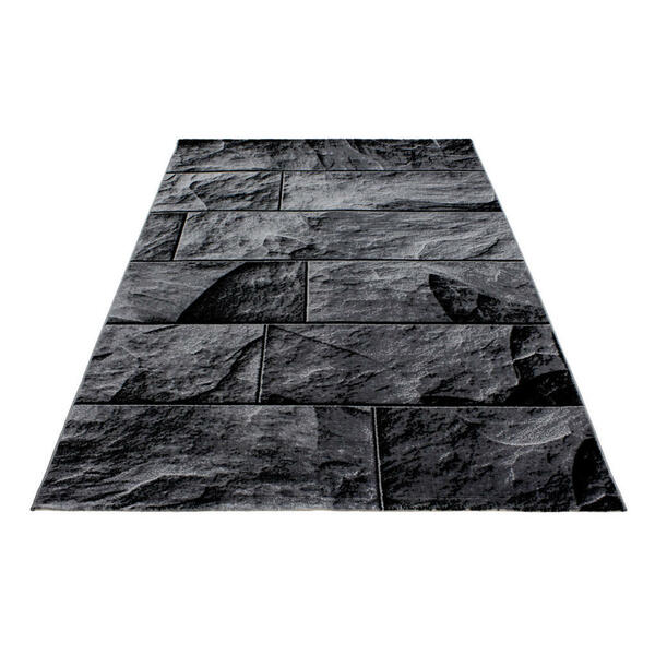 Bild 1 von Novel Webteppich 160/230 cm schwarz , Parma , Textil , Mauer , 160x230 cm , Heatset,Heatset , für Fußbodenheizung geeignet, schmutzabweisend, für Hausstauballergiker geeignet, lichtunempfindlich,
