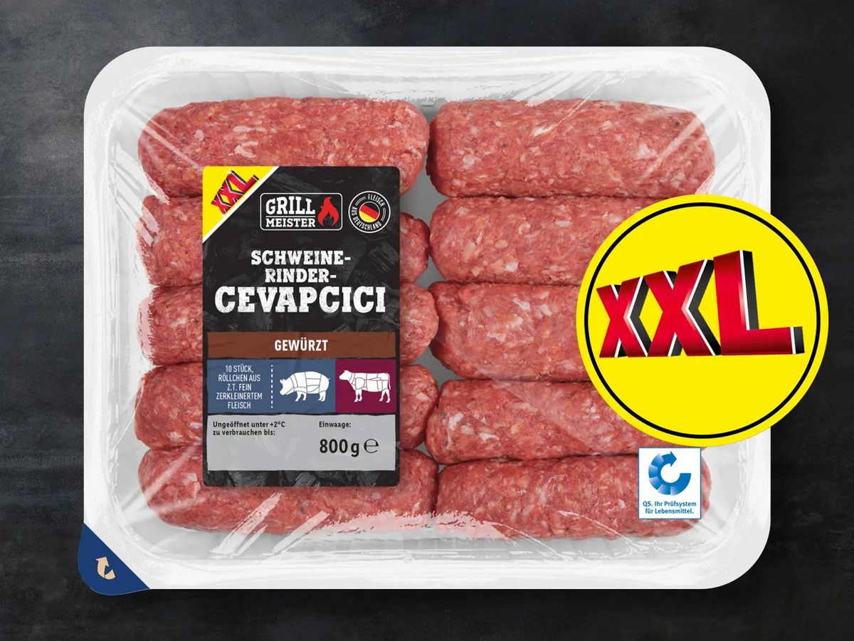 Bild 1 von Grillmeister Schweine-Rinder-Cevapcici XXL, 
         800 g