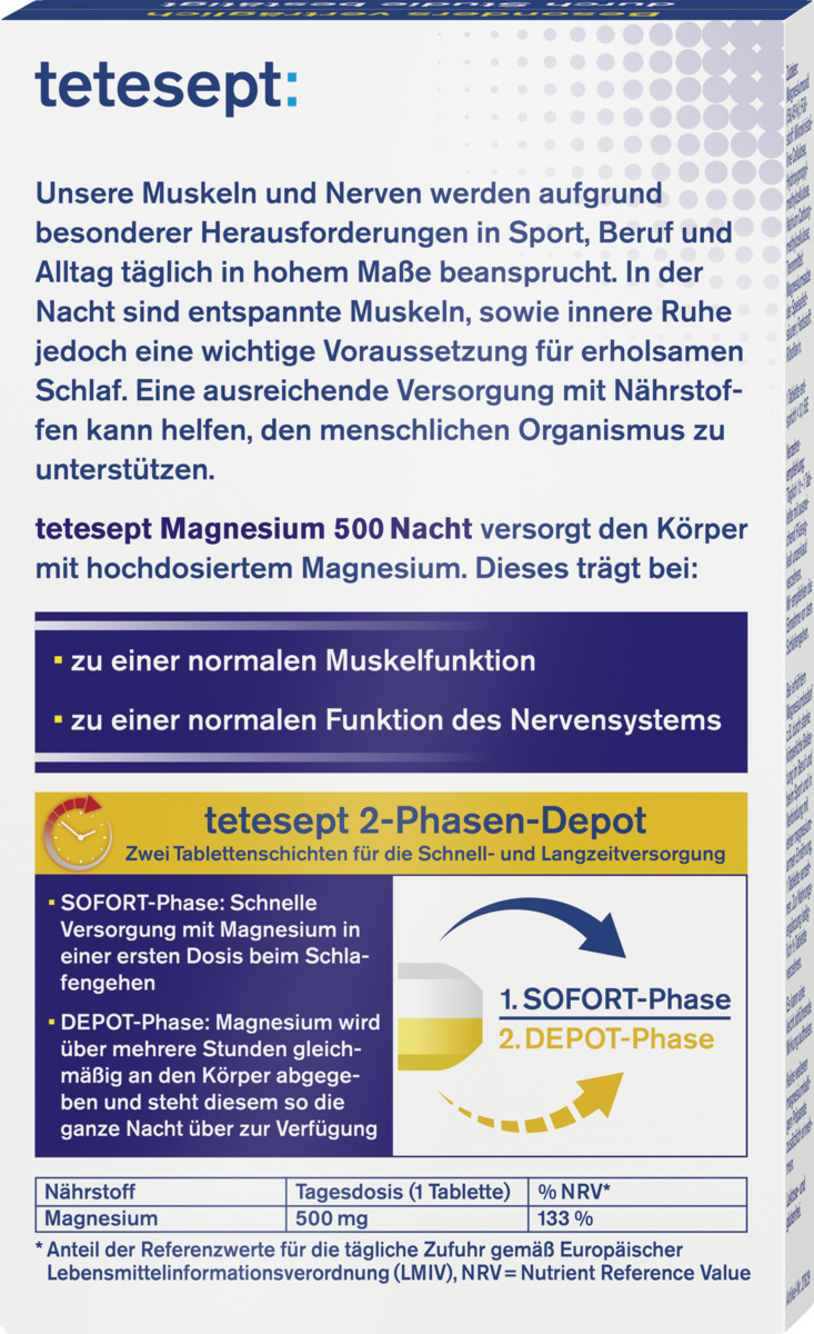 Bild 3 von tetesept Magnesium 500 Nacht Tabletten