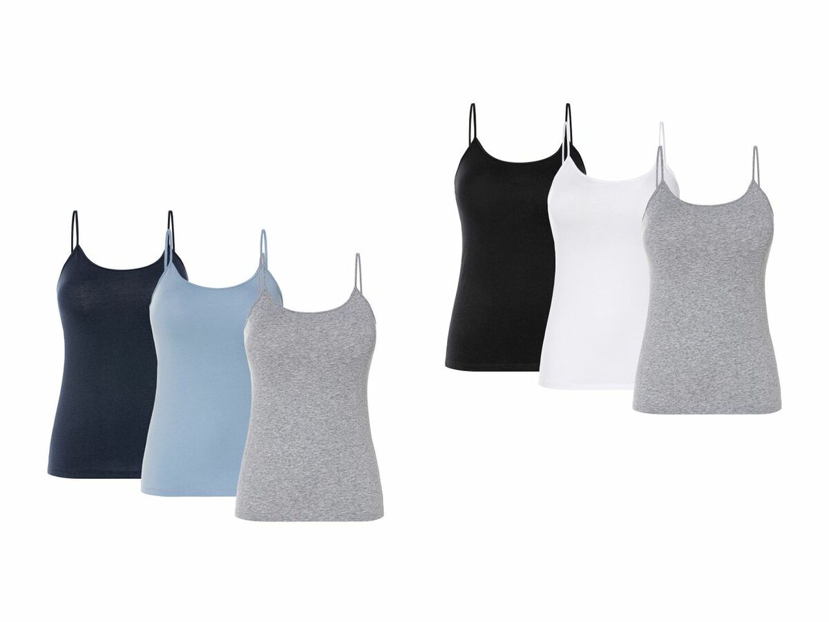 Bild 1 von esmara® 3 Damen Spaghetti-Trägerhemden, 
         3 Stück