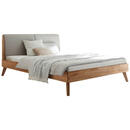 Bild 1 von Hasena Bett kernbuche massiv 180/200 cm , Simone , Grau, Buchefarben , Holz, Textil , 180x200 cm , geölt,Webstoff,Echtholz , 001972002503