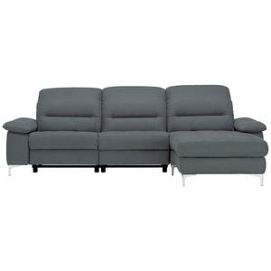 Pure Home Comfort Wohnlandschaft anthrazit mikrofaser , 820 , Textil , glänzend,Mikrofaser , Typenauswahl, Fußauswahl, Lederauswahl, Stoffauswahl, planbar, seitenverkehrt erhältlich, individuell p