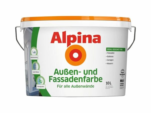 Bild 1 von ALPINA Außen- und Fassadenfarbe, 
         10 l