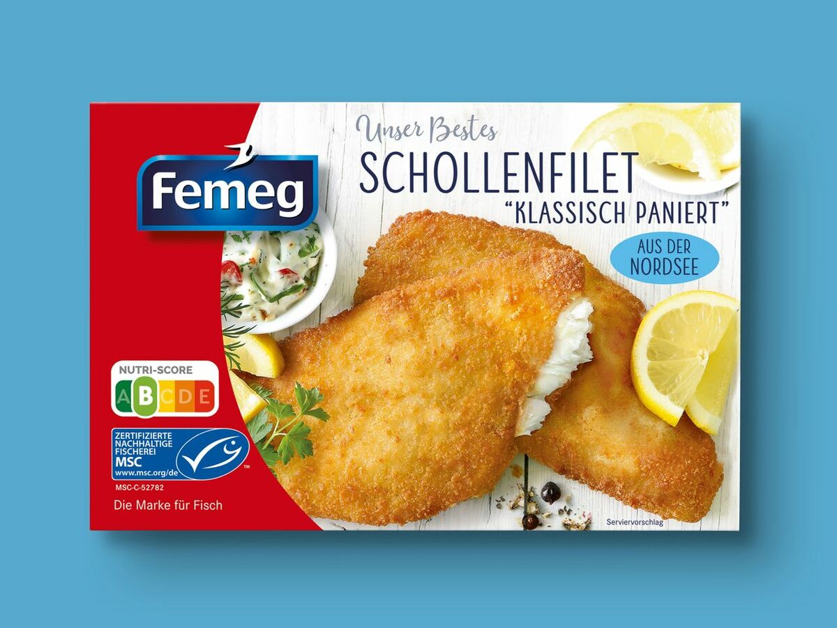 Bild 1 von Femeg Schollenfilet aus der Nordsee, 
         250 g