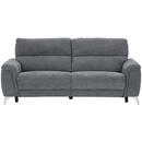 Bild 1 von Livetastic Sofa webstoff grau, chromfarben , Padua , Textil , 2-Sitzer , 215x97x97 cm , verchromt,Webstoff , Relaxfunktion , 002424002801