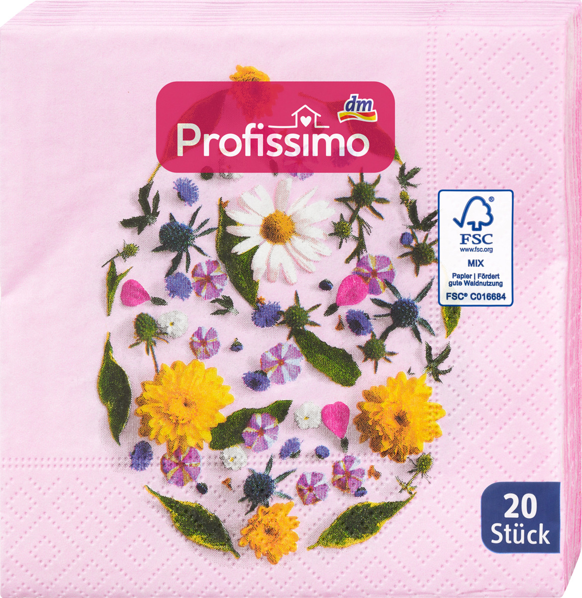 Bild 1 von Profissimo Cocktailservietten "Egg of Blooms" (25x25 cm)