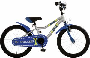 Bachtenkirch Kinderfahrrad 18 Zoll blau silber neon, Polizei