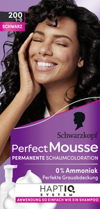 Schwarzkopf Perfect Mousse Schaumcoloration 200 Schwarz