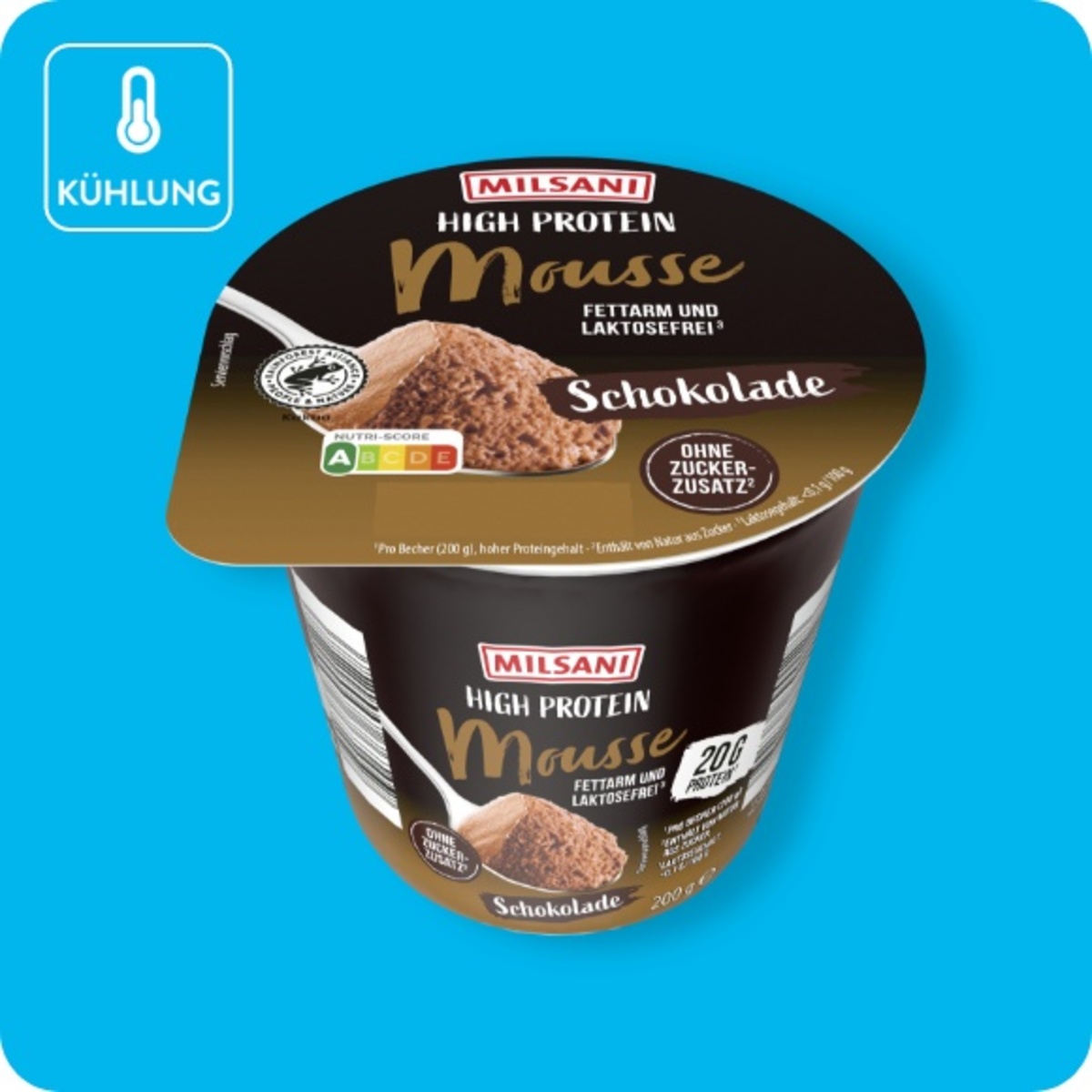 Bild 1 von MILSANI High-Protein-Mousse, Schokolade oder Vanille-Geschmack