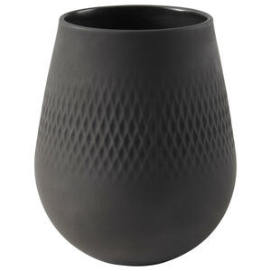 Villeroy & Boch Vase 14 cm , 1016825514 , Schwarz , Keramik , 14 cm , zum Stellen , 003407098402