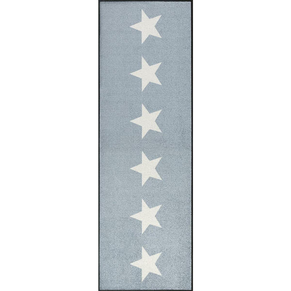 Bild 1 von Esposa Fußmatte 60/180 cm stern grau , Stars Grey 056027 , Textil , 60x180 cm , Velours , rutschfest, für Fußbodenheizung geeignet , 004336004996