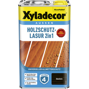 Xyladecor Holzschutzlasur 2in1 ebenholzfarben 2,5 l