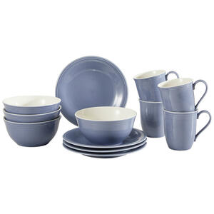 Villeroy & Boch Fine china frühstücksservice , 19-5280-9028 , Blau , Keramik , Uni , 24x23x29 cm , glänzend , 003407044909