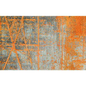 Esposa Fußmatte 110/175 cm graphik grau, orange , Rustic 087632 , Textil , 110x175 cm , rutschfest, für Fußbodenheizung geeignet , 004336014360