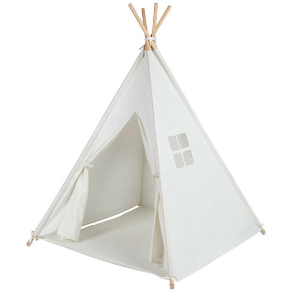 Bild 1 von My Baby Lou Spielzelt , Tipi - Smile , Creme , Holz, Textil , Kiefer , massiv , 120x154x120 cm , Natur,Leinwand,Echtholz , 001635003101