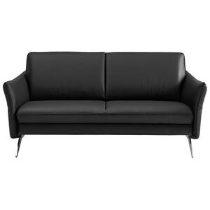 Himolla Komfortklass Zweisitzer-sofa echtleder schwarz , 6902 -Exclusiv- , Leder , 2-Sitzer , 154x86x92 cm , gebürstet,pigmentiert , Lederauswahl, Stoffauswahl, Sitzqualitäten, Hocker erhältlich,