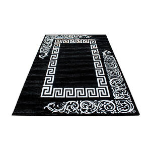 Novel Webteppich 80/300 cm schwarz , Miami , Textil , Bordüre , 80x300 cm , Heatset,Heatset , für Fußbodenheizung geeignet, schmutzabweisend, für Hausstauballergiker geeignet, lichtunempfindlich,
