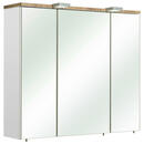 Bild 1 von Xora Spiegelschrank weiß , Burgas , Holzwerkstoff , 6 Fächer , 80x70x20 cm , melaminharzbeschichtet , 001977032904