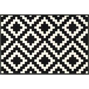 Esposa Webteppich 50/75 cm schwarz, weiß , Klamar , Textil , Karo , 50x75 cm , für Fußbodenheizung geeignet, in verschiedenen Größen erhältlich , 004336022889