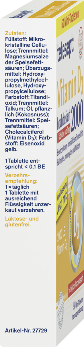 Bild 3 von tetesept Vitamin D3 2000 hochdosiert