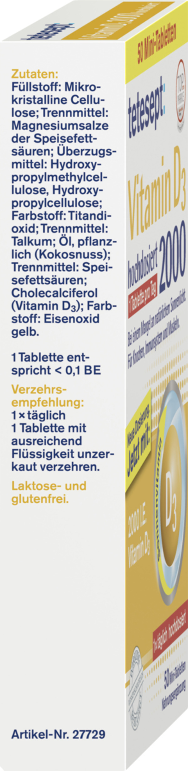 Bild 3 von tetesept Vitamin D3 2000 hochdosiert