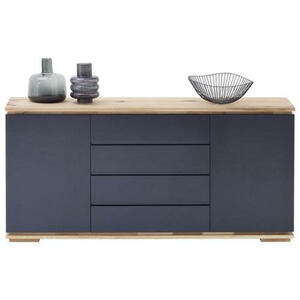 XXXLutz Sideboard asteiche, eiche massiv schwarz, eichefarben , Chiaro , Holzwerkstoff , 2 Fächer , 4 Schubladen , 172x81x40 cm , Hochglanz, geölt, lackiert,Echtholz, Nachbildung , Beimöbel erhäl