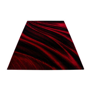 Novel Webteppich 80/300 cm rot , Miami , Textil , Wellen , 80x300 cm , Heatset,Heatset , für Fußbodenheizung geeignet, schmutzabweisend, für Hausstauballergiker geeignet, lichtunempfindlich, antis