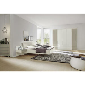 Musterring Schlafzimmer grau, weiß , SAN Diego -Mr- , Glas , 180x200 cm , farbig,Nachbildung , 000442004744