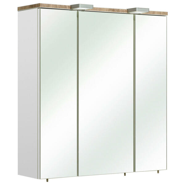 Bild 1 von Xora Spiegelschrank weiß , Burgas , Holzwerkstoff , 6 Fächer , 65x70x20 cm , melaminharzbeschichtet , Typenauswahl , 001977032908