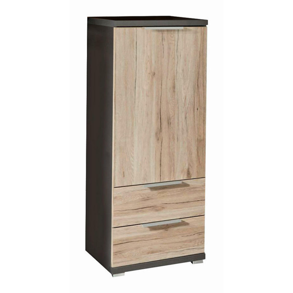 Bild 1 von Xora Kommode graphitfarben, eichefarben , Endora , Holzwerkstoff , 1 Fächer , 2 Schubladen , 49x129x41 cm , matt, bedruckt,Nachbildung , Typenauswahl, Beimöbel erhältlich , 000403008711