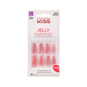 KISS Gel Fantasy Jelly Nails selbstklebende Fingernägel Be Jelly