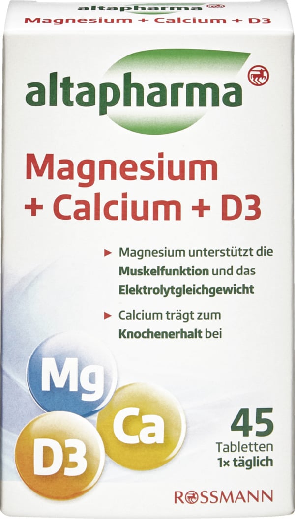 Bild 1 von altapharma Magnesium + Calcium + D3