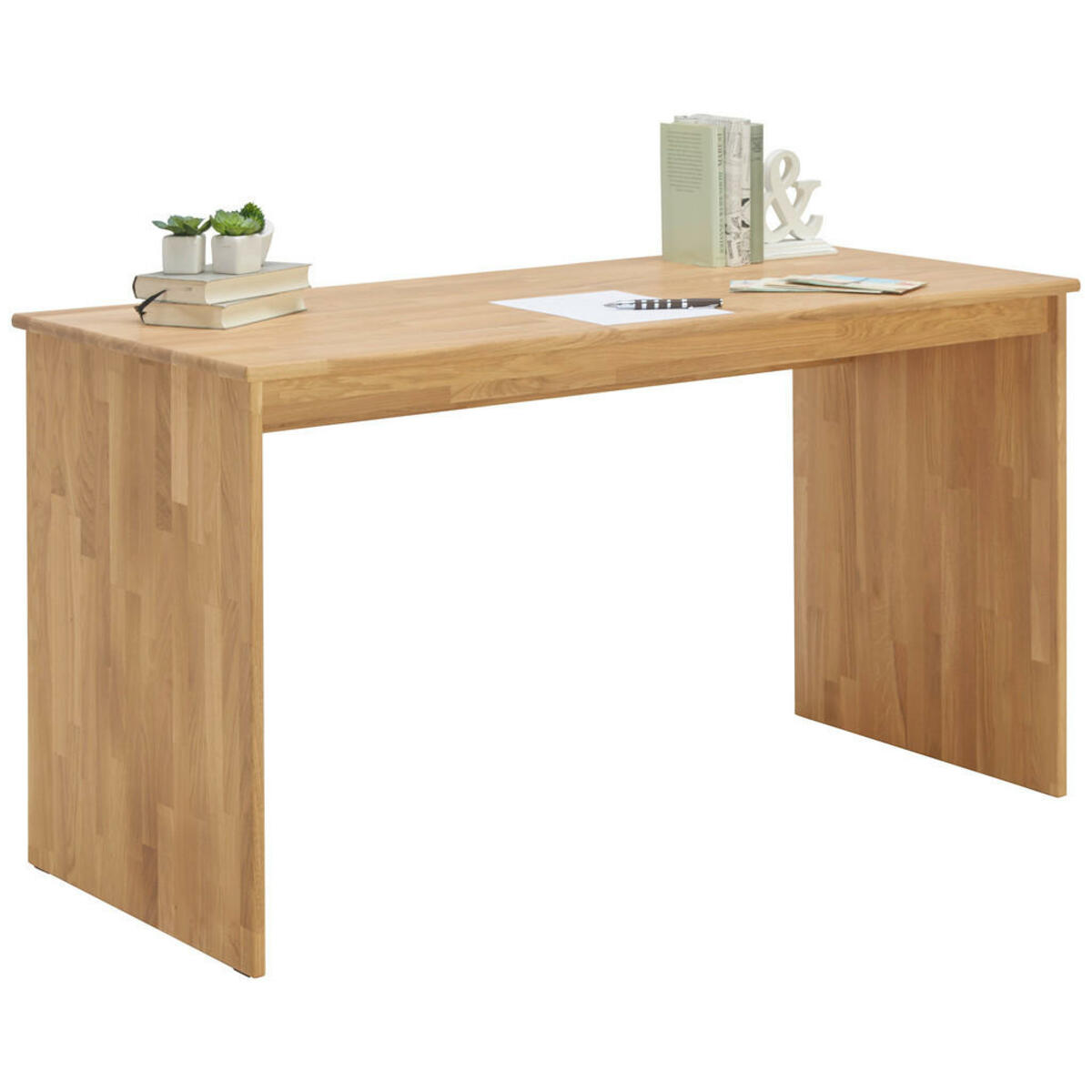 Bild 1 von Linea Natura Schreibtisch eiche massiv eichefarben , Easy , Holz , 140x75x65 cm , geölt,Echtholz , 001402000210