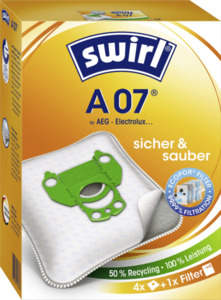 Swirl MicroPor® Plus A07 Staubsaugerbeutel