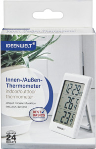 IDEENWELT Best Basics Innen- und Außenthermometer