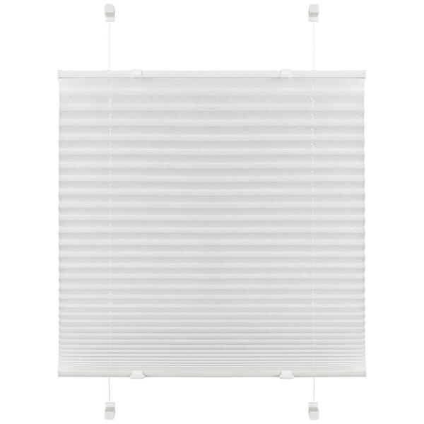Bild 1 von Boxxx PLISSEE halbtransparent 100/130 cm , 67527-005 Plissee Base , Weiß , Textil , Uni , 100x130 cm , Länge universell einstellbar , 006935030501