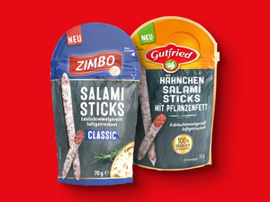 Zimbo Salami/Gutfried Hähnchen Sticks, 
         70 g