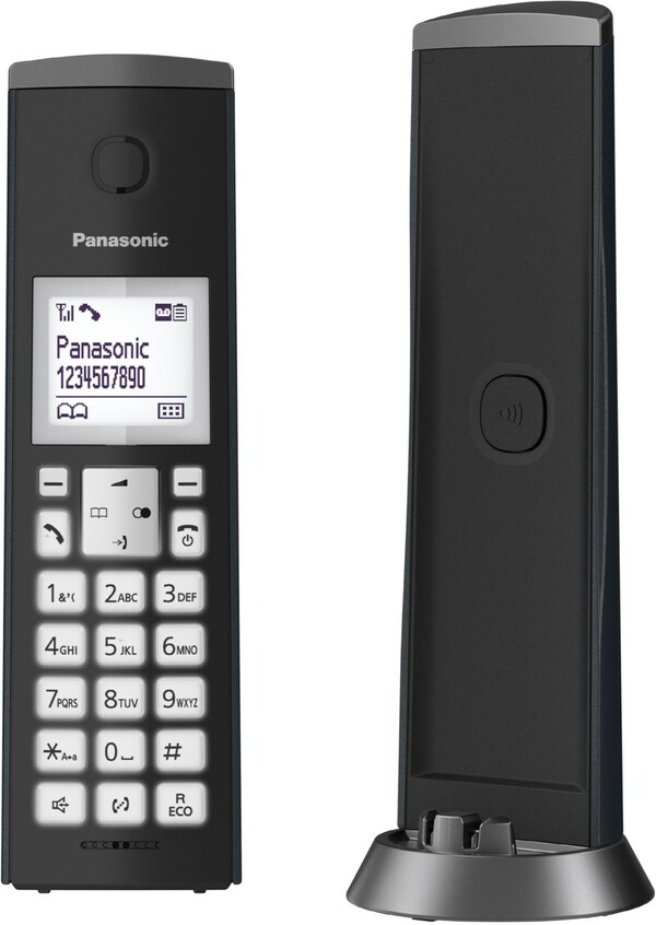 Bild 1 von KX-TGK220GM Schnurlostelefon mit Anrufbeantworter mattschwarz