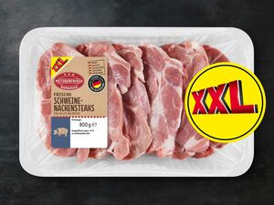 Metzgerfrisch Frische Schweinenackensteaks XXL, 
         800 g