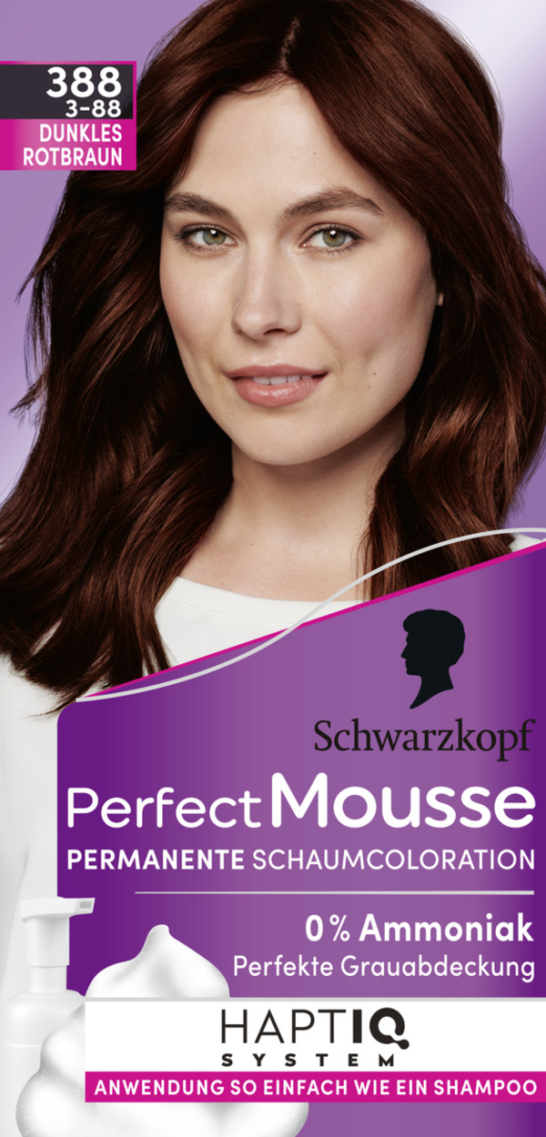 Bild 1 von Schwarzkopf Perfect Mousse Schaumcoloration 388 Dunkles Rotbraun