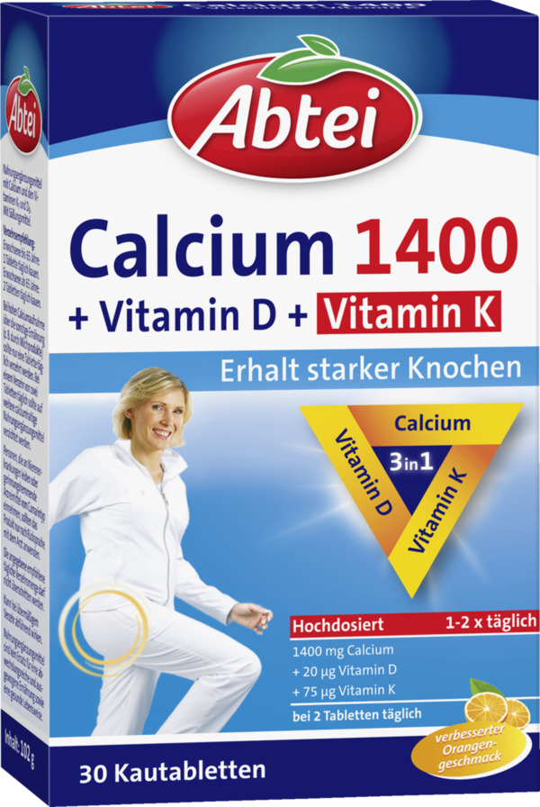 Bild 1 von Abtei Calcium 1400 + Vitamin D + Vitamin K